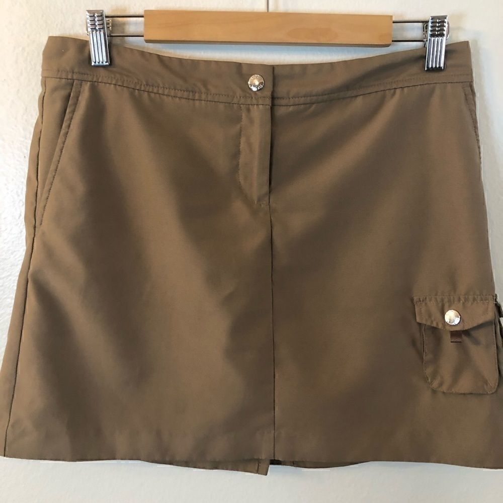 Izod golf skort tan khaki sz 6 tennis running